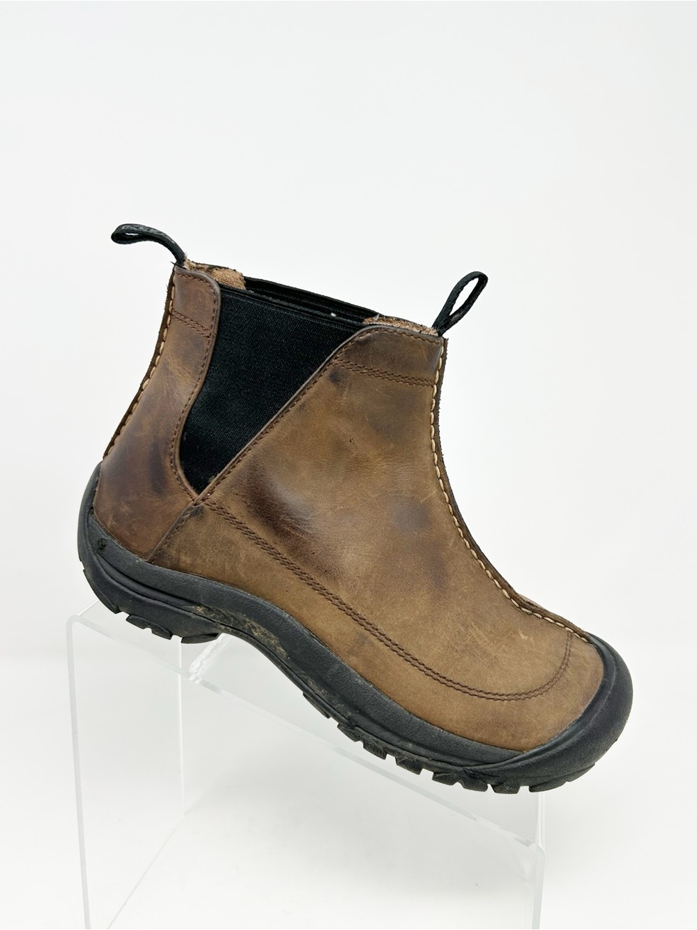 KEEN Anchorage III Waterproof Chelsea Boots Dark Earth Brown Pull On Size 8